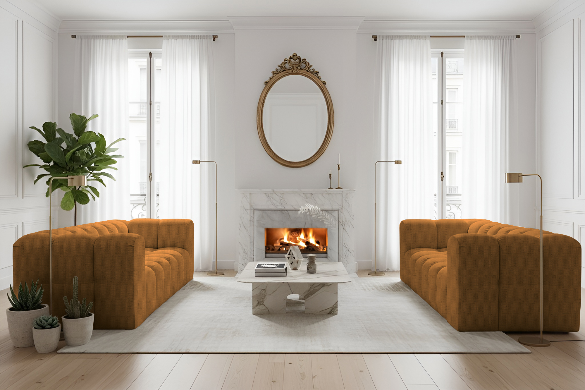 Baloo 3-Sitzer Set Moly Orange